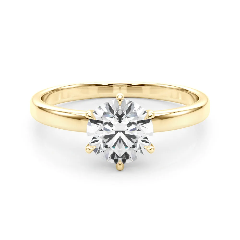 Reigna Round Lab Grown Diamond Solitaire Engagement Ring IGI Certified