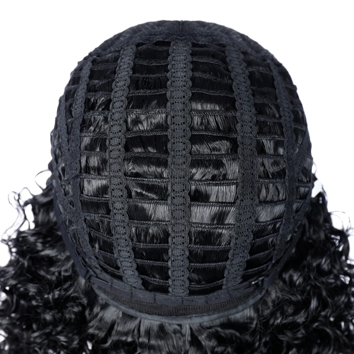 Reja | Black Medium Short Curly Synthetic Hair Wig