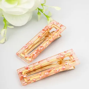 Rose Gold Mosaic Hairclips