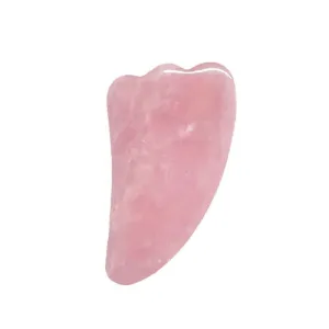Rose Quartz Gouache Scraper Face Massage Roller Gua Sha Scraper