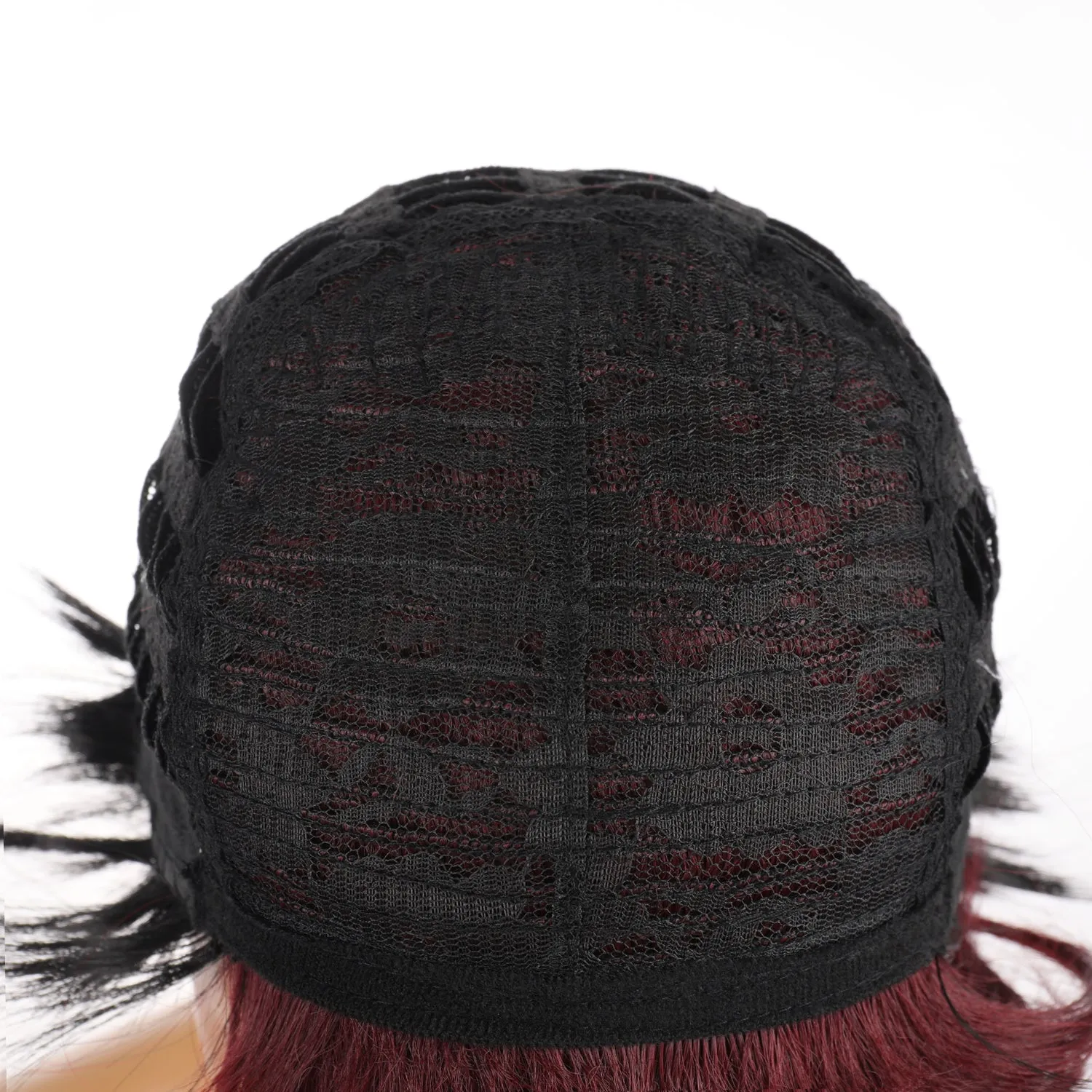 Rosery | Wine Red Short Pixie Cut Wavy Synthetic Hair Wig