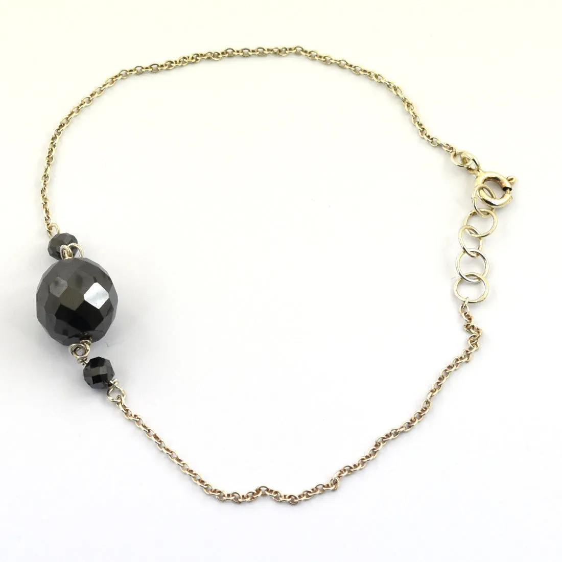 Round Cut Black Diamond Chain Bracelet 9.00 Carats Beautiful Elegant Look!