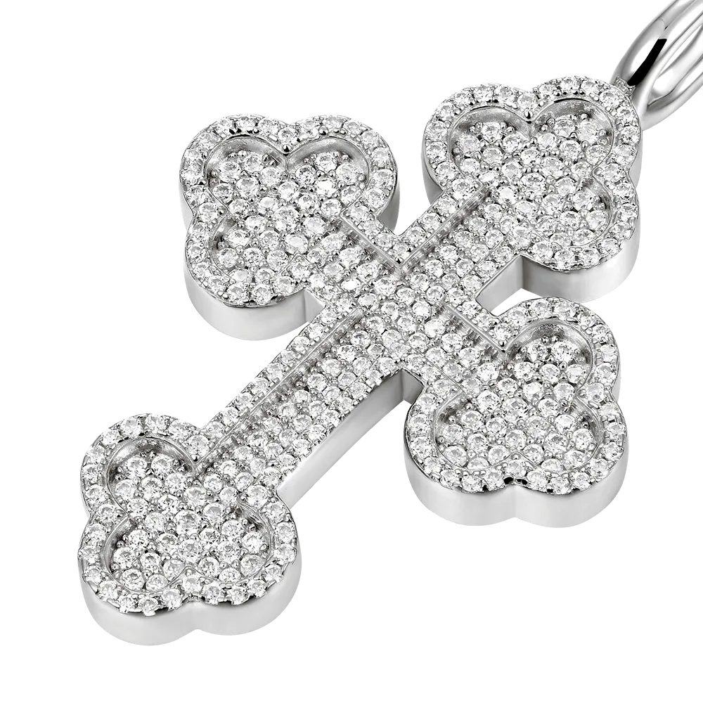 Round Cut Bottoni Cross Pendant