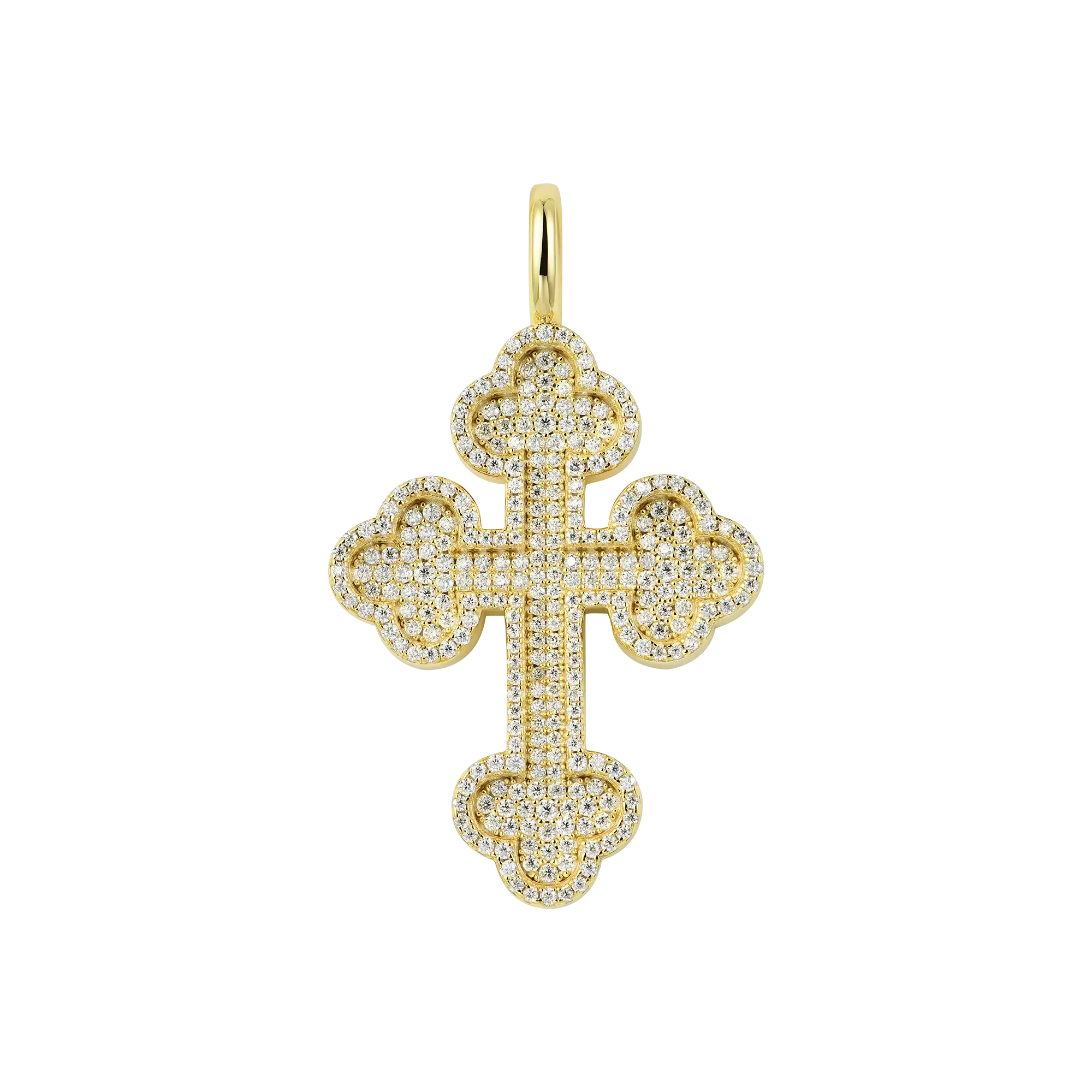 Round Cut Bottoni Cross Pendant