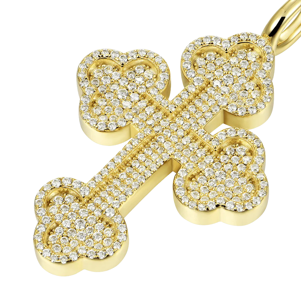Round Cut Bottoni Cross Pendant