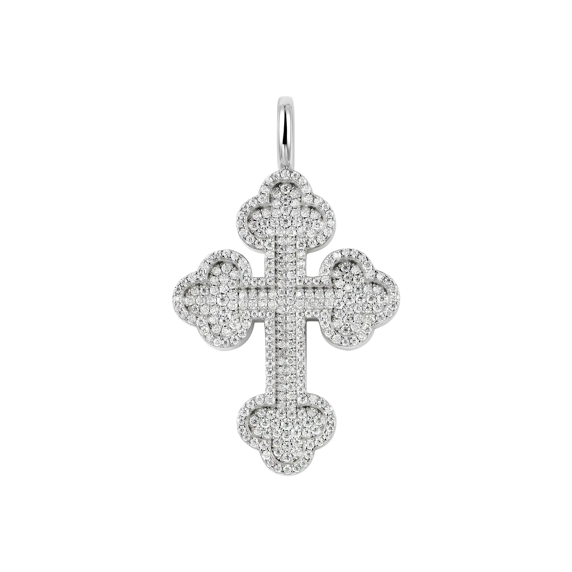 Round Cut Bottoni Cross Pendant