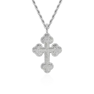 Round Cut Bottoni Cross Pendant