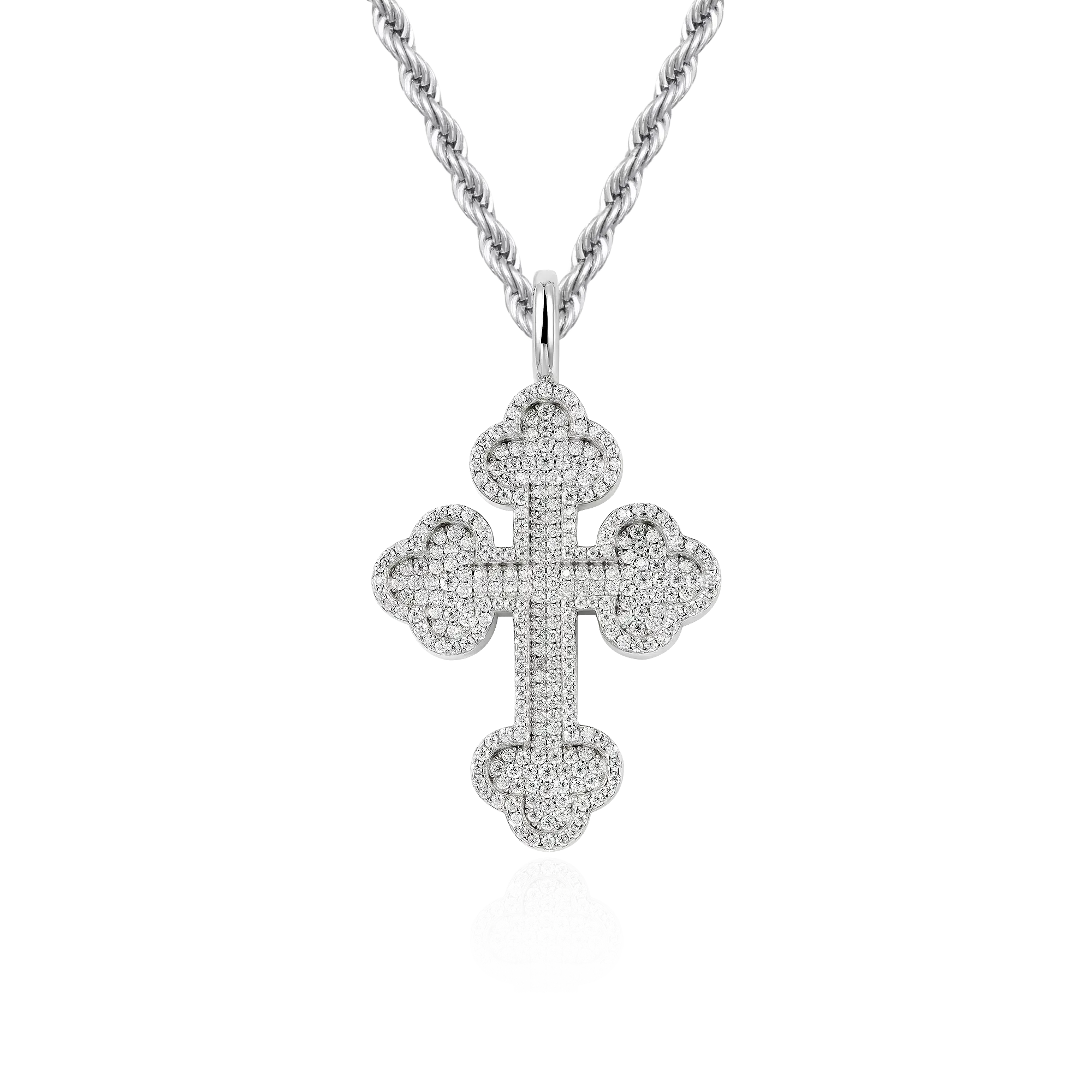 Round Cut Bottoni Cross Pendant