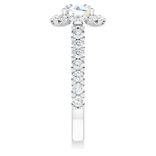 Round Diamond Halo Engagement Ring