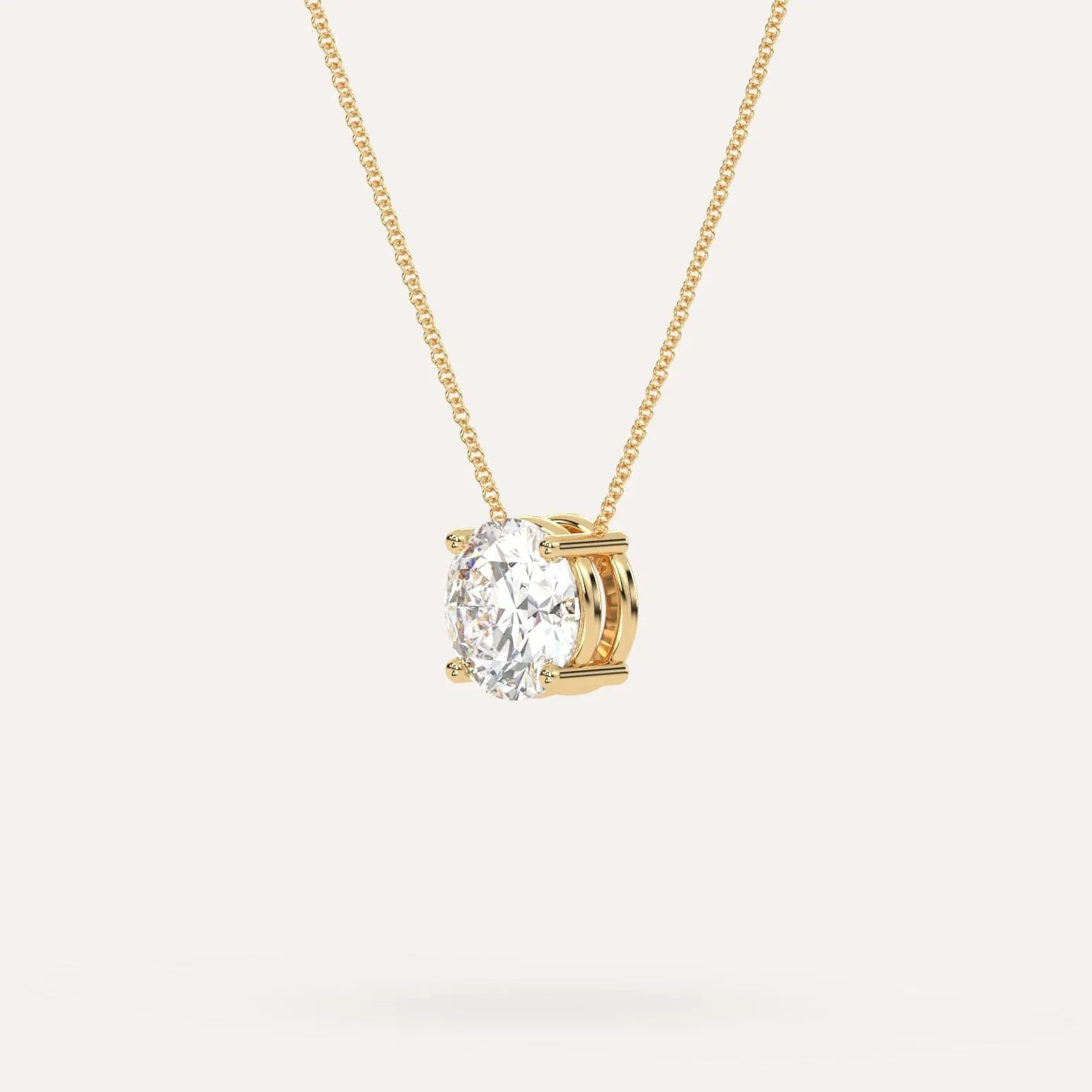 Round Floating Diamond Necklace Setting