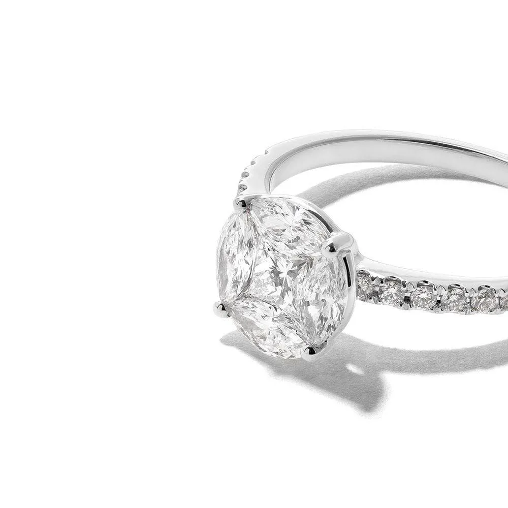 Round illusion Ring