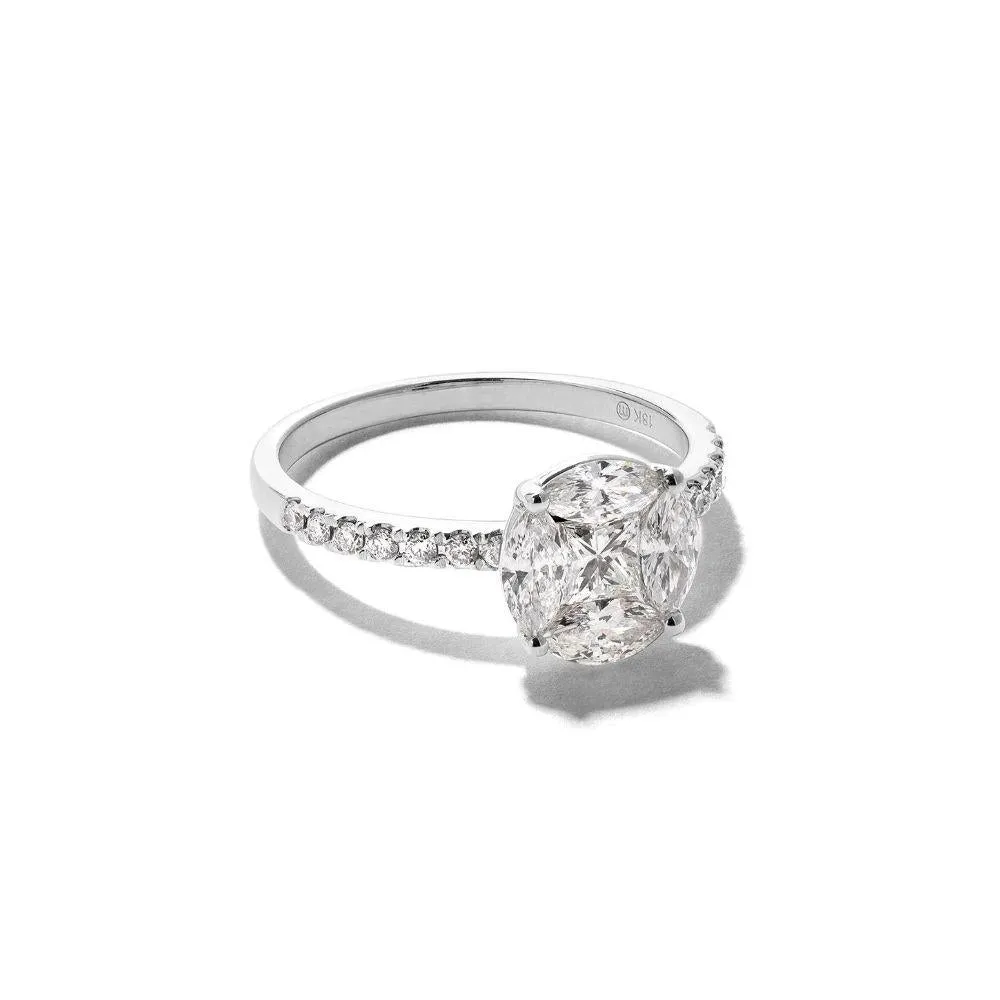 Round illusion Ring