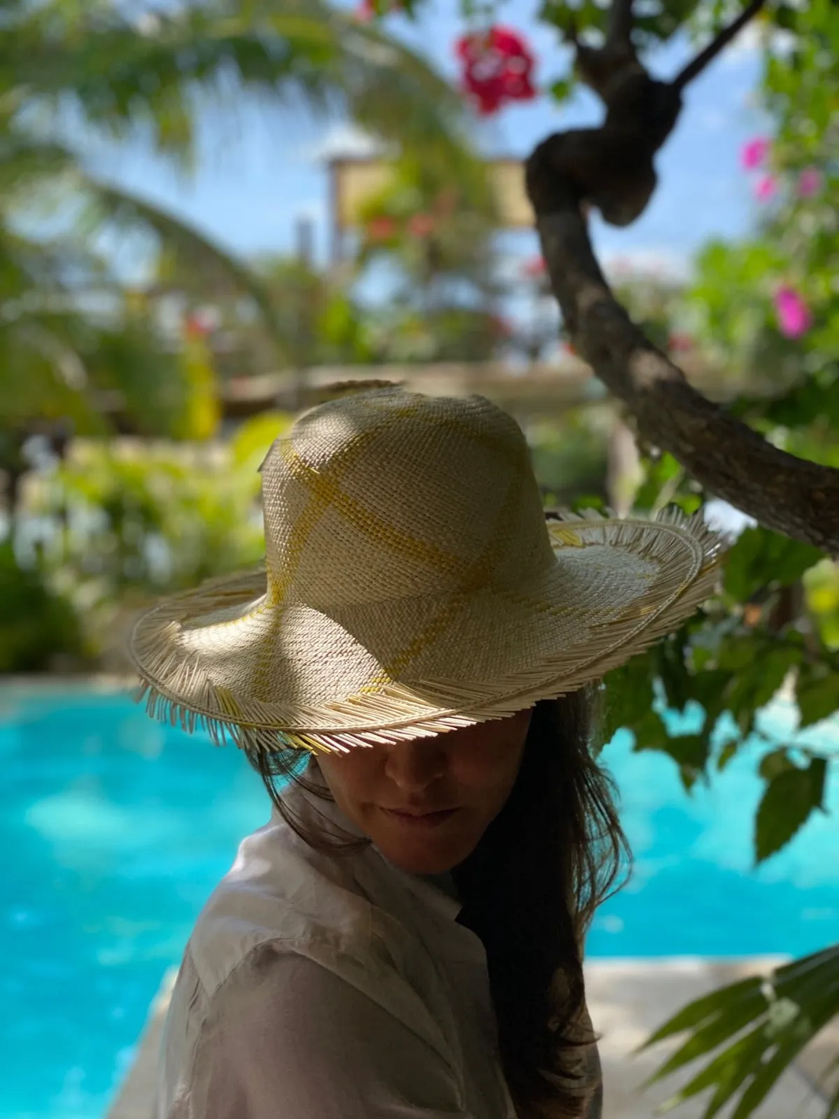 Round Top Fringe Palm Hat