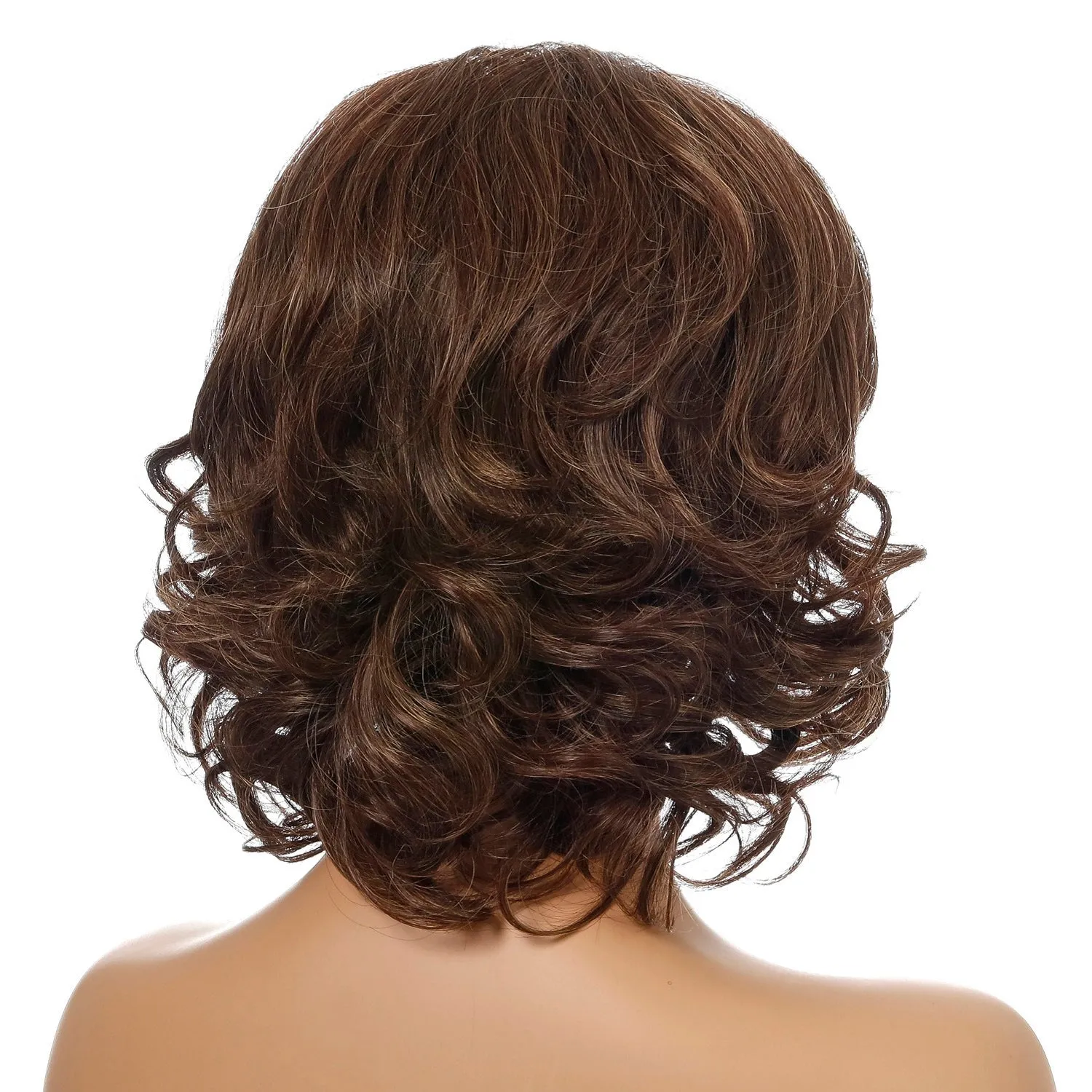 Samatha | Brown Medium Wavy Synthetic Hair Wig
