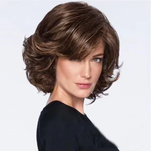 Samatha | Brown Medium Wavy Synthetic Hair Wig