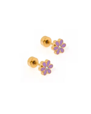 Screwback Stud - Alli - Purple