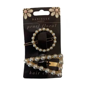 Shaped Pearl Floral Pins 2pk