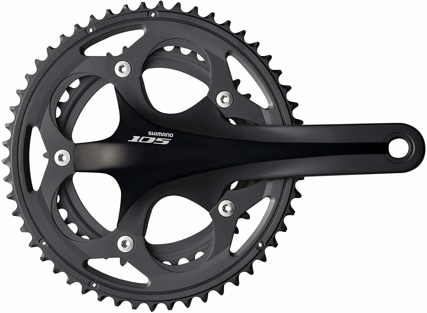 Shimano 105 FC-5750 10 Speed Compact Chainset - 50/34T - 170mm Arm - Black