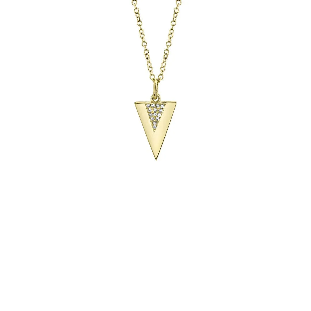 Shy Creation Diamond Triangle Necklace