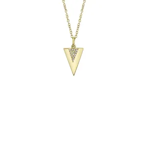 Shy Creation Diamond Triangle Necklace