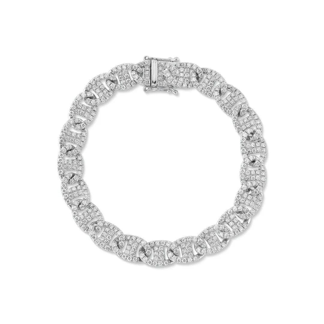 Shy Creation Mariner Link Diamond Bracelet