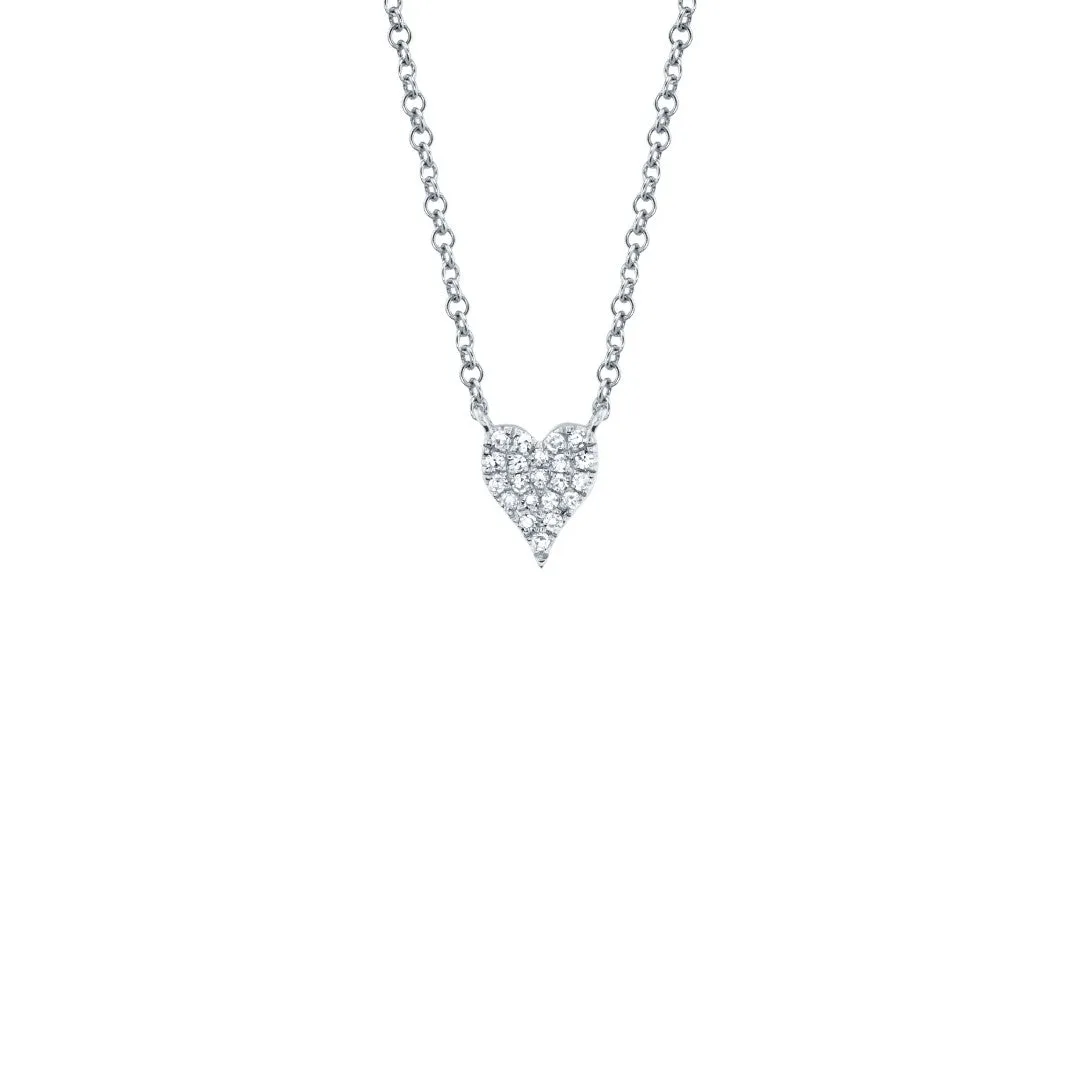 Shy Creation Petite Diamond Heart Necklace