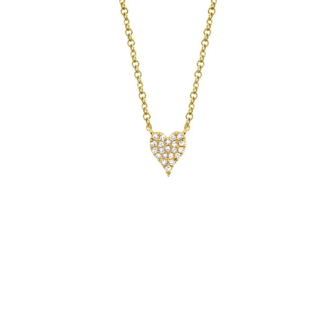 Shy Creation Petite Diamond Heart Necklace