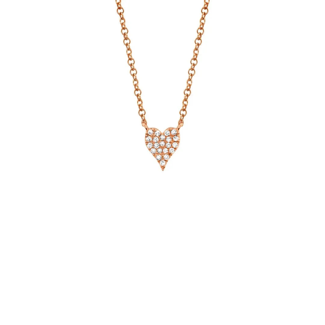 Shy Creation Petite Diamond Heart Necklace