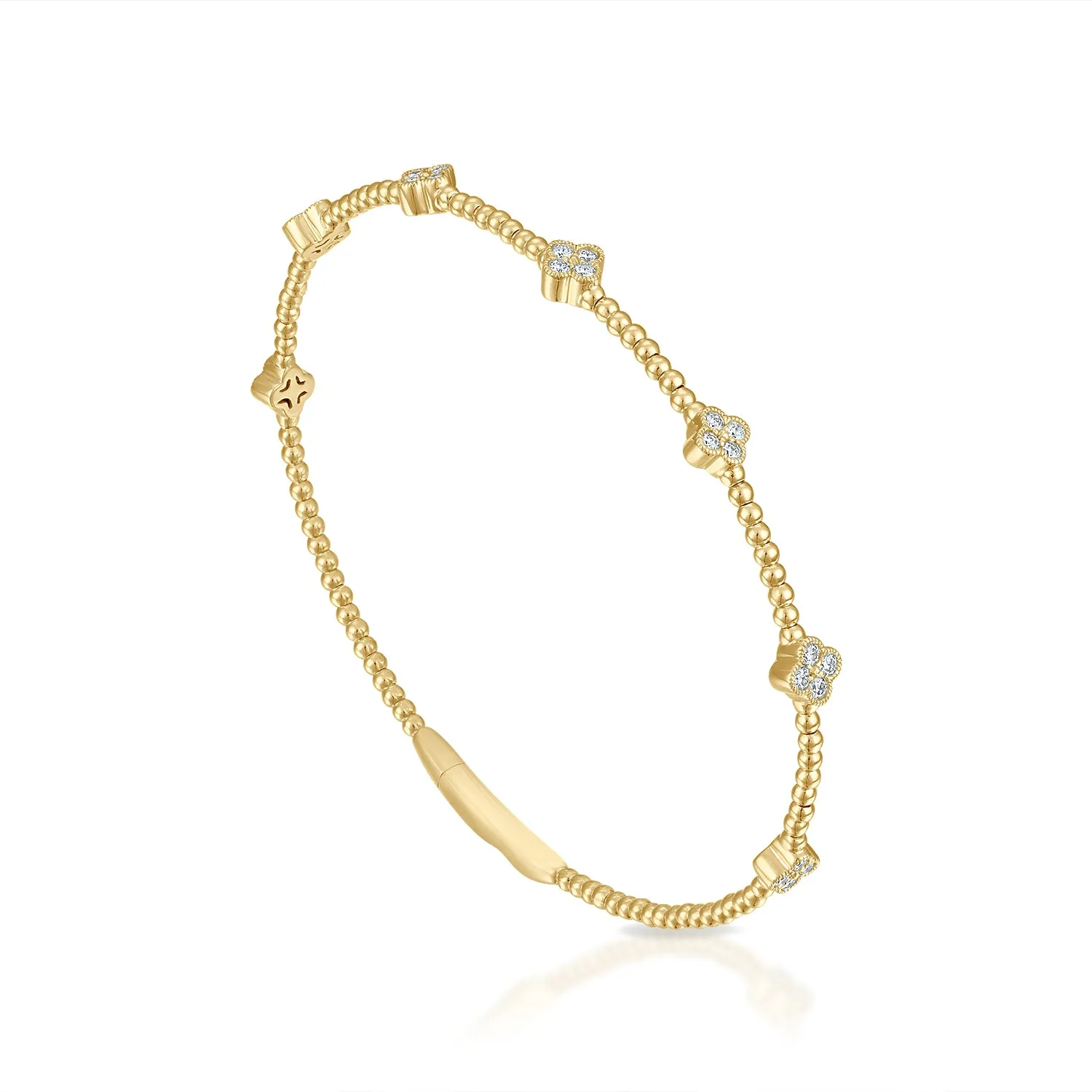 Siroo Diamond Clover Flex Bangle - 0.75ct