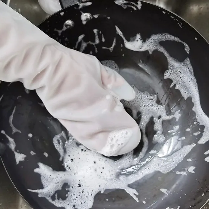 Smart Kitchen Dish Washing Silicone Gloves with Brush Head