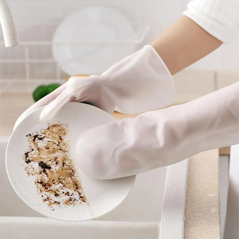 Smart Kitchen Dish Washing Silicone Gloves with Brush Head