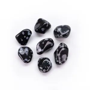 Snowflake Obsidian, tumbled, one piece