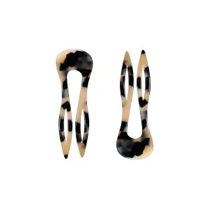 Sofia Small Light Tortoiseshell Hair Pin Set