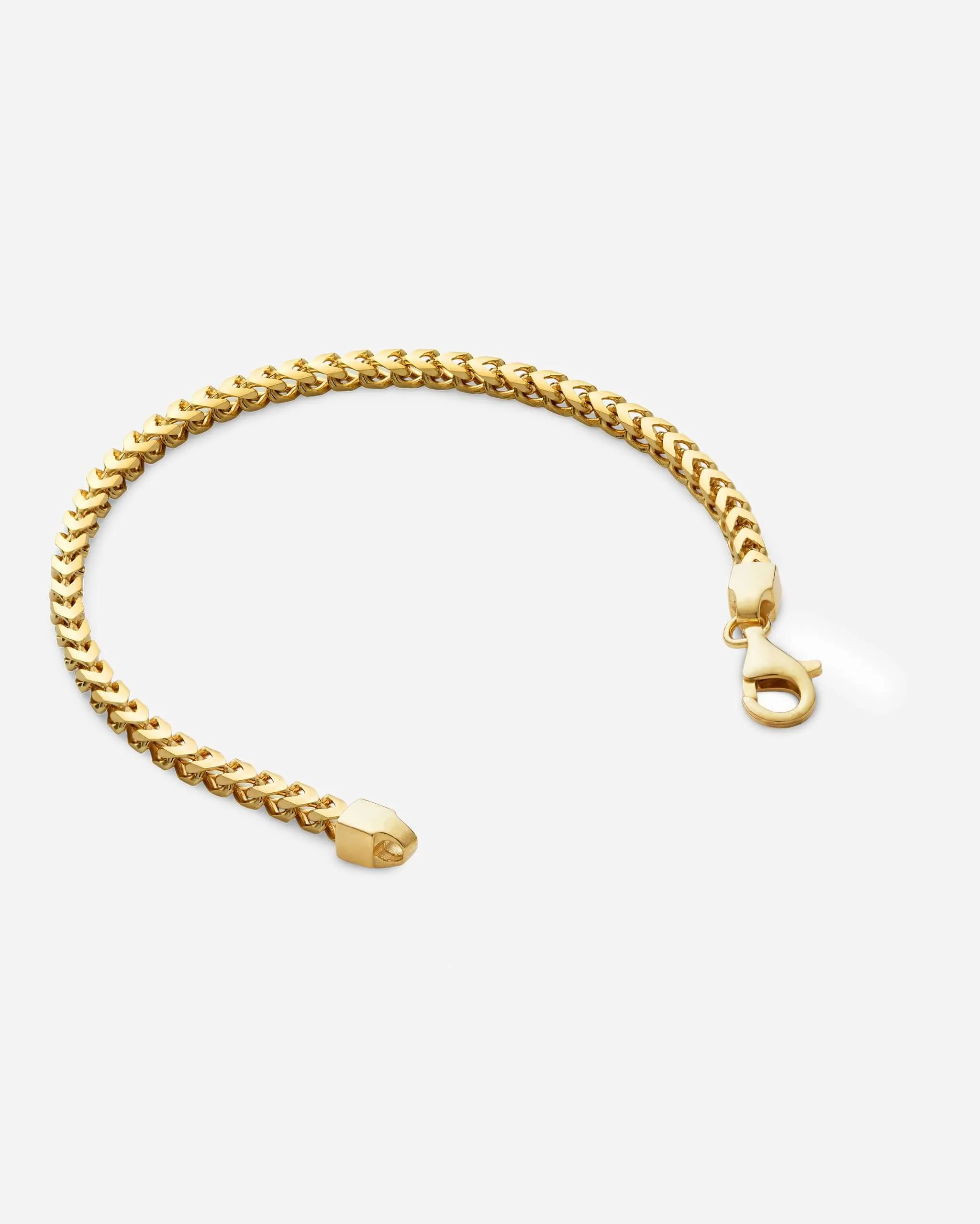 Solid Gold Franco Bracelet - 3mm