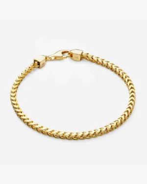 Solid Gold Franco Bracelet - 3mm