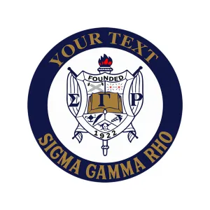 Sorority Pin with Custom Text - Sigma Gamma Rho