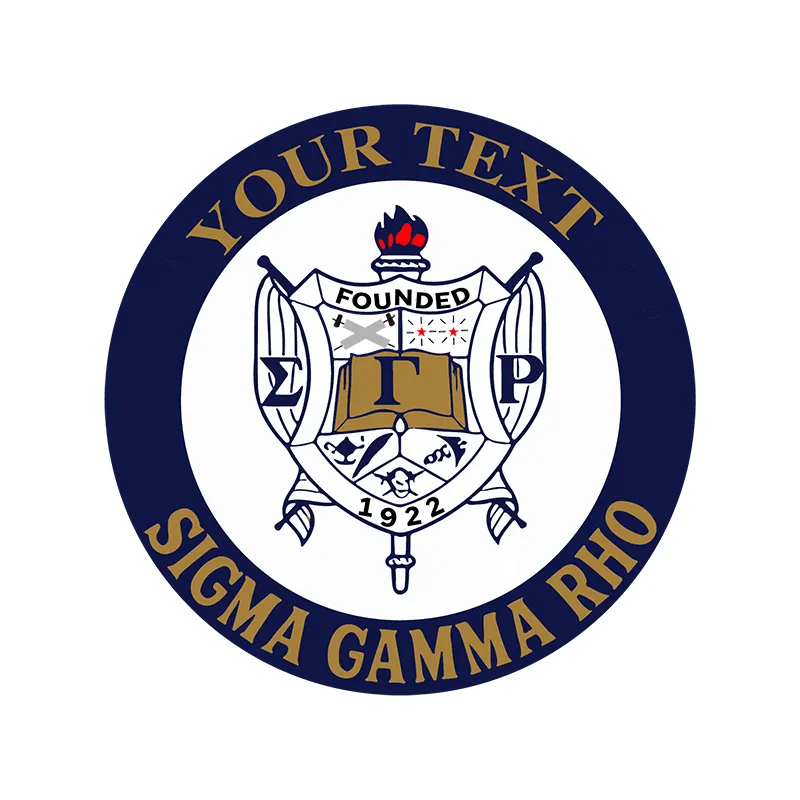 Sorority Pin with Custom Text - Sigma Gamma Rho