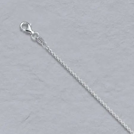 Springer's Collection Sterling Silver 1.8mm Round Cable Link Chain - 18"