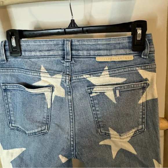 Stella McCartney star print mid rise skinny jeans women’s 24 / xs
