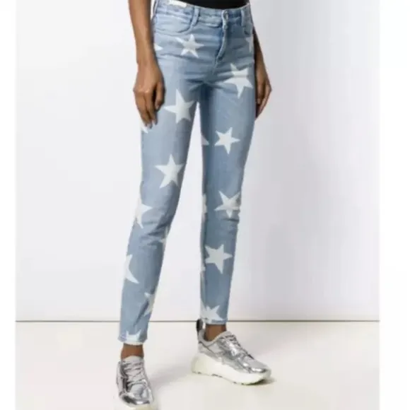 Stella McCartney star print mid rise skinny jeans women’s 24 / xs