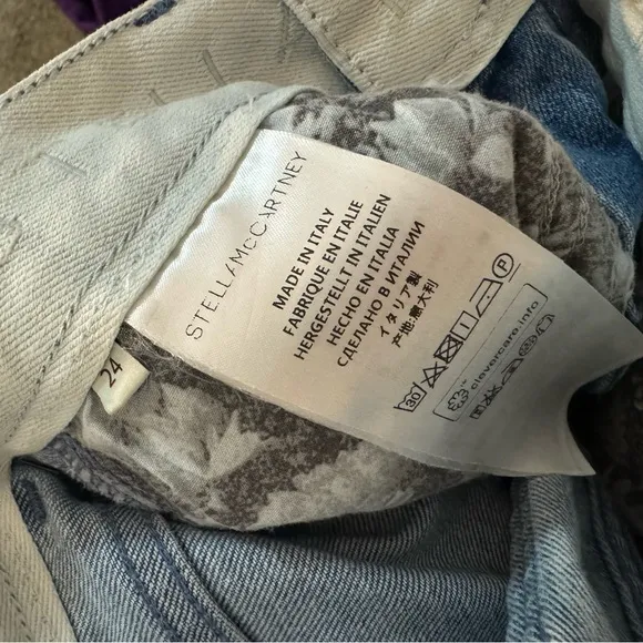 Stella McCartney star print mid rise skinny jeans women’s 24 / xs
