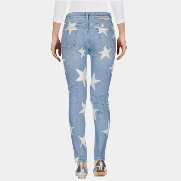 Stella McCartney star print mid rise skinny jeans women’s 24 / xs