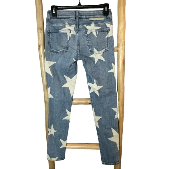 Stella McCartney star print mid rise skinny jeans women’s 24 / xs