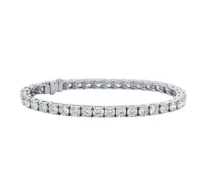 Sterling Silver 4mm Tennis Cubic Zirconia Bracelet - C390099