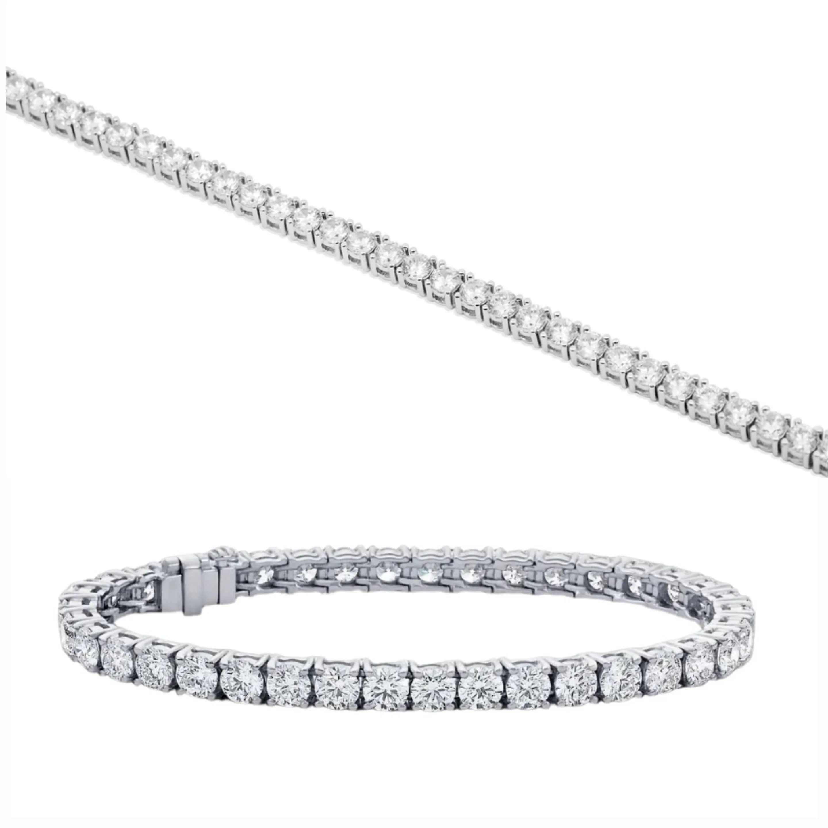 Sterling Silver 4mm Tennis Cubic Zirconia Bracelet - C390099