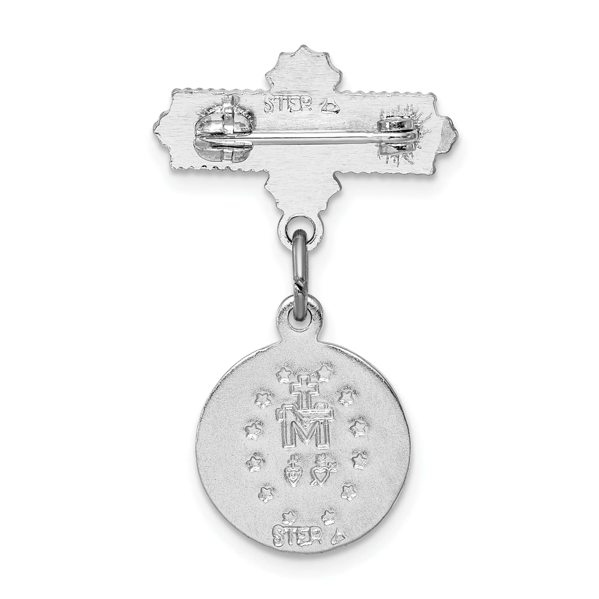 Sterling Silver Miraculous Medal Pin
