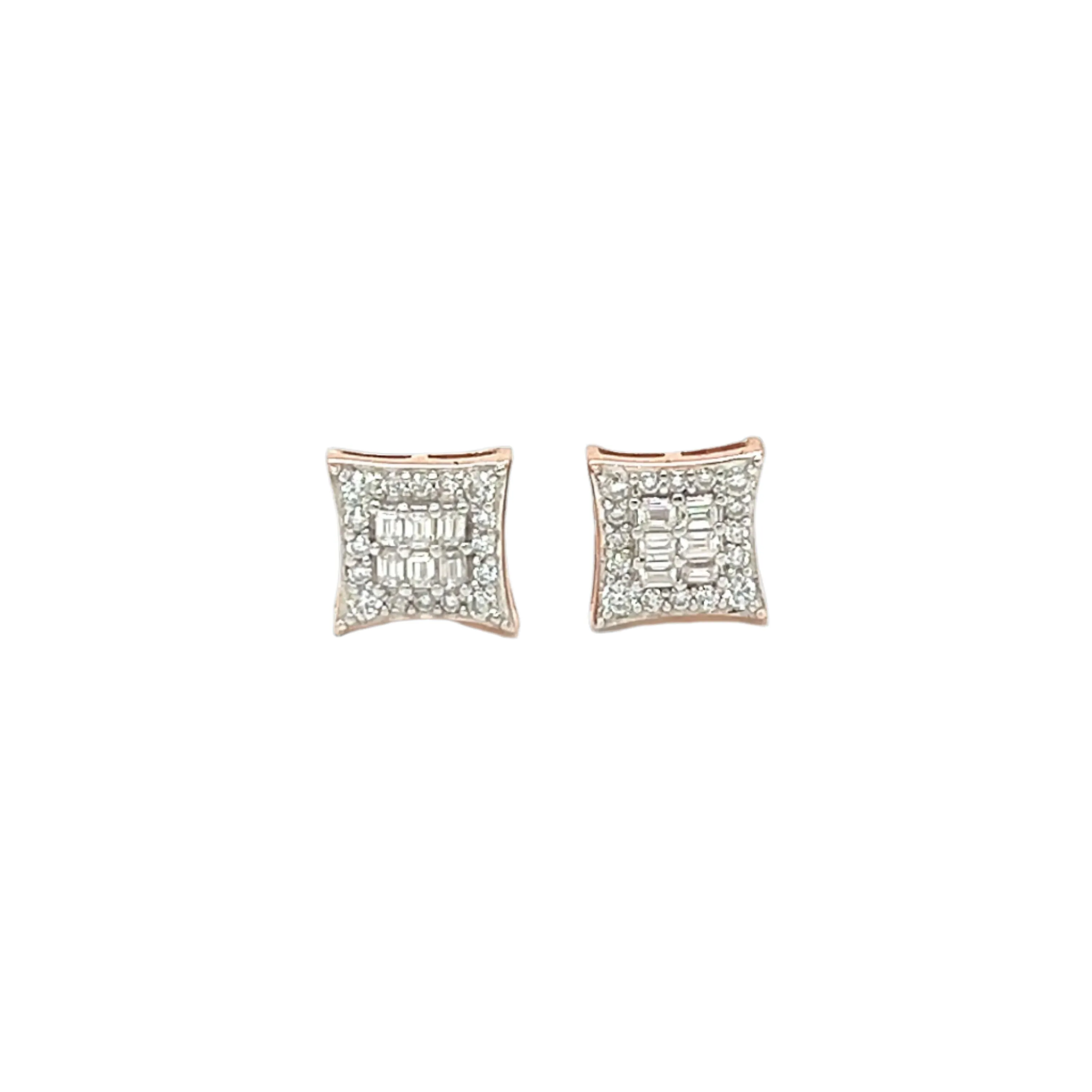 Sterling Silver Square MOISSANITE Earrings - M07099