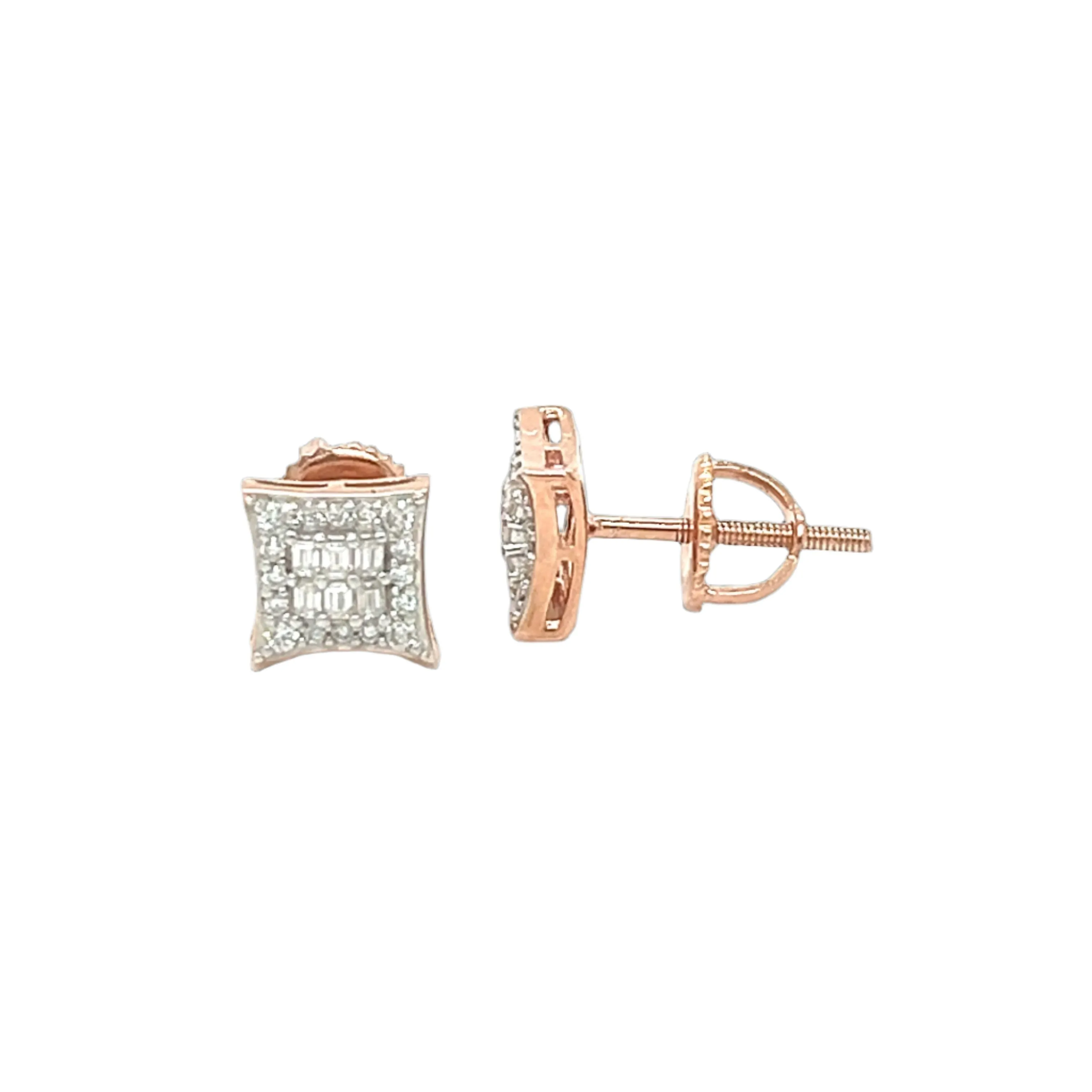 Sterling Silver Square MOISSANITE Earrings - M07099