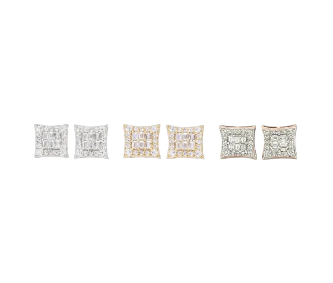 Sterling Silver Square MOISSANITE Earrings - M07099
