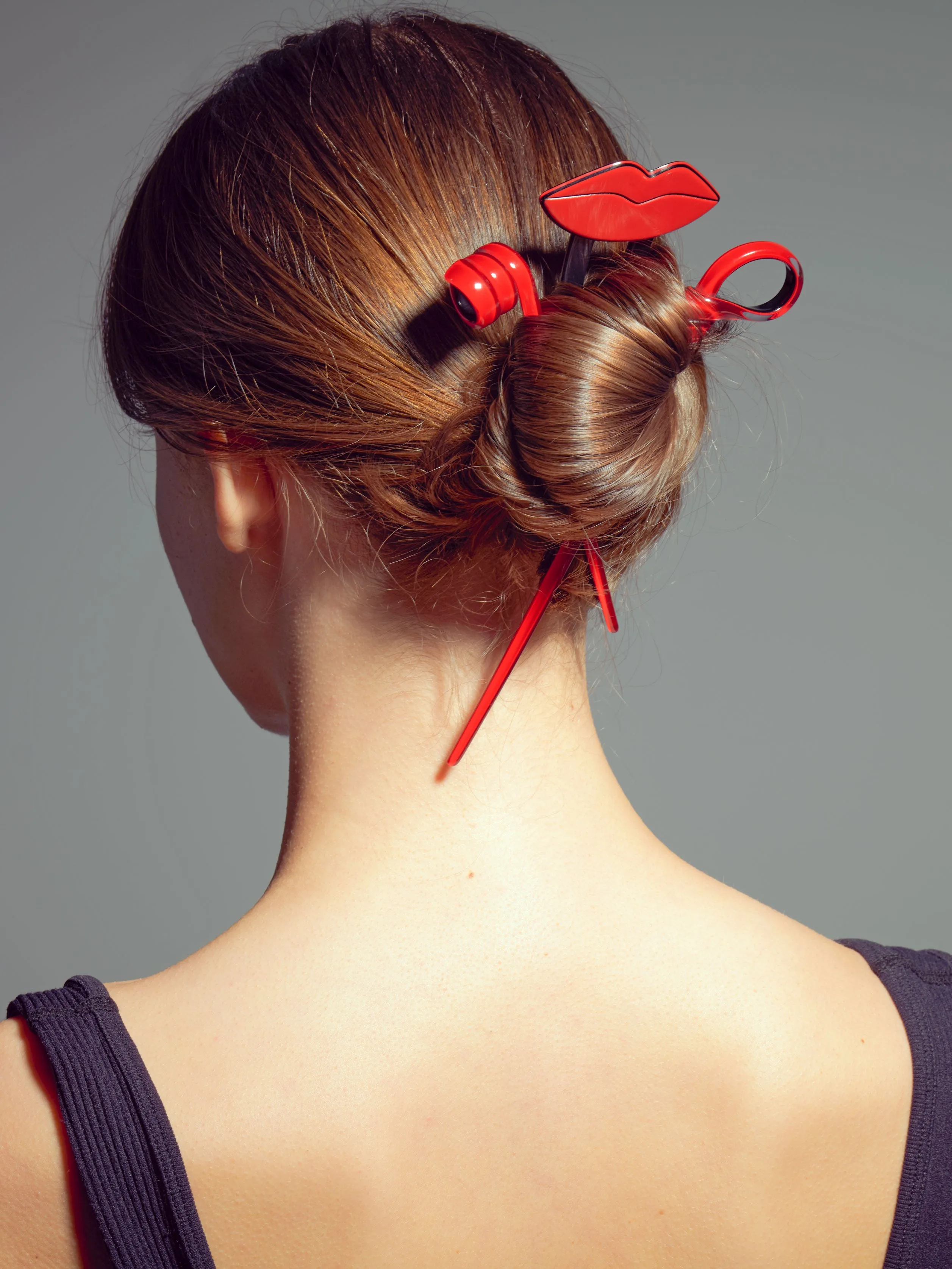 Swirl Dark Tortoiseshell Hair Pin